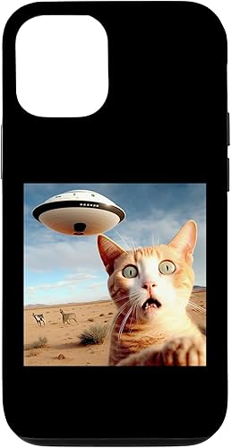 iPhone 1212 Pro Alien UFO Funny Cat Case
