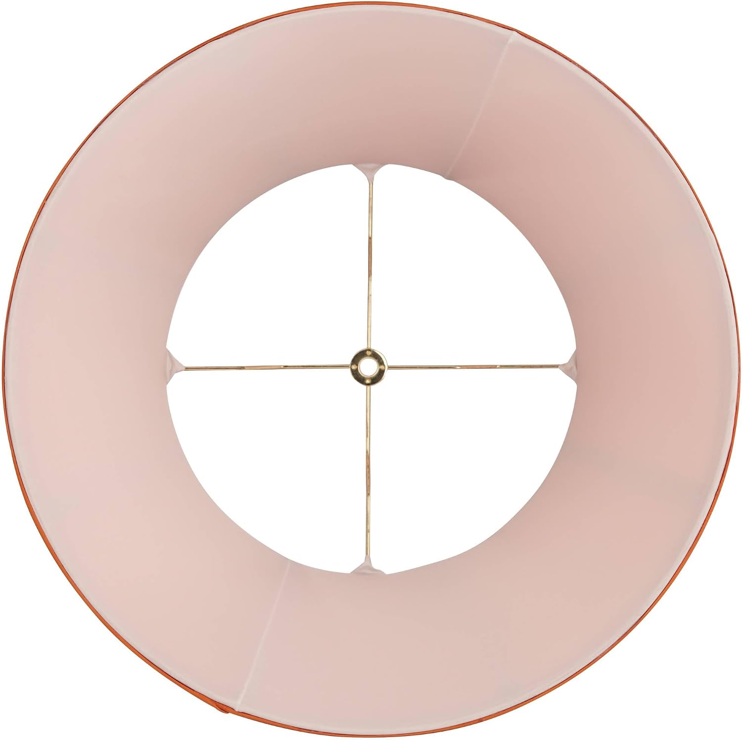 Mapo 11" Top x 17" Bottom x 11" High x 11" Slant Lamp Shade (Pre-Assembled) Replacement Large Cantaloupe Orange Bell Round Traditional Fabric Softback Washer Harp Finial - Springcrest