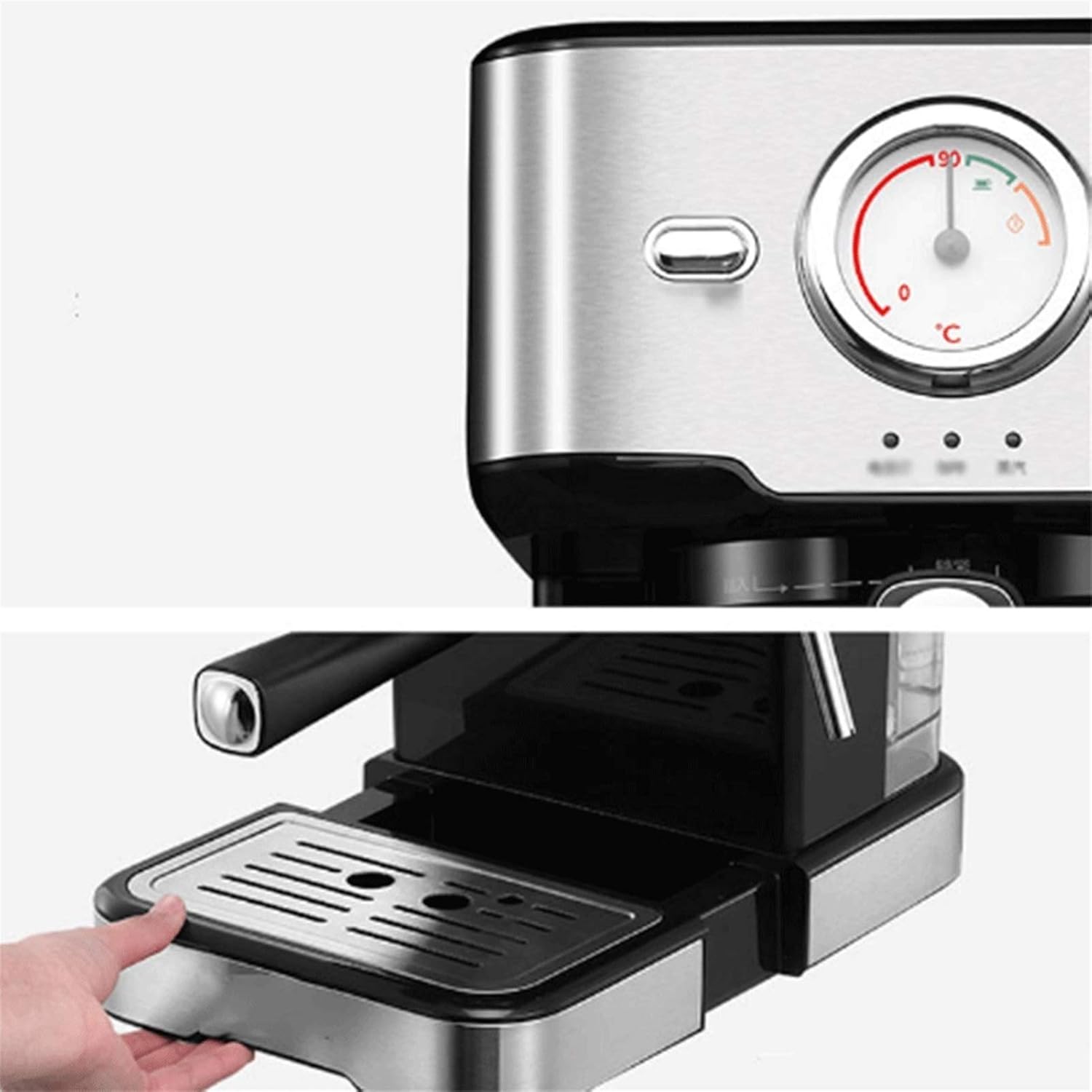 Coffee Maker Semi-Automatic Coffee Machine Italian Manual Milk Froth Steam Type Small Stainless Steel Pump Creative Coffee Maker for Home Coffee Machine