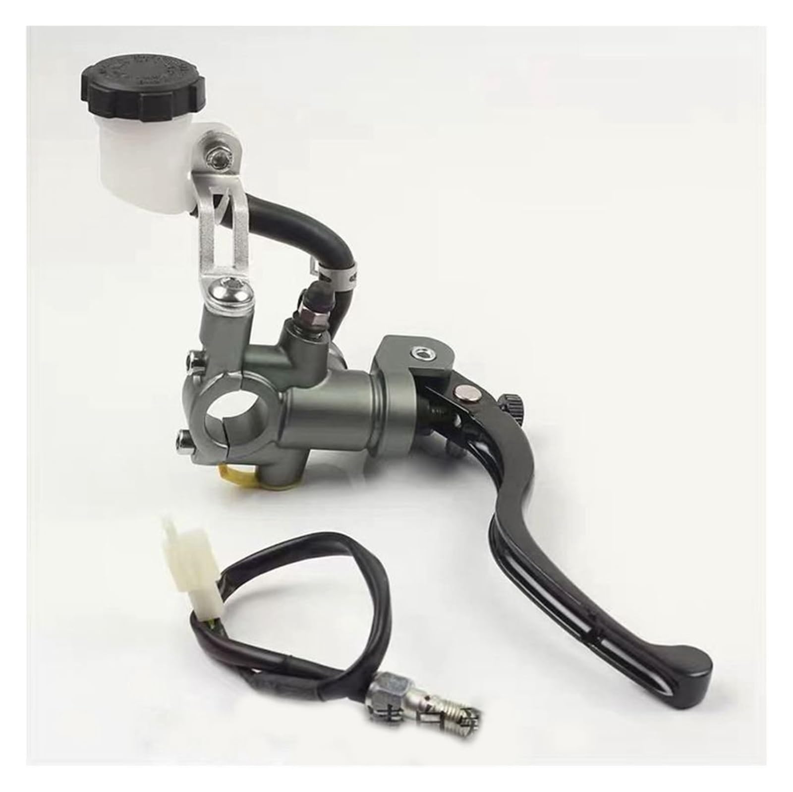 Iukmr Grey Right Motorcycle Clutch Brake Lever 22Mm Universal Motorcycle Radial Installation Hydraulic Brake Master Cylinder(Grey Right)