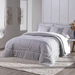 Kit Coberdrom King 5 peças, Soft, MR Enxovais, Unissex, Cinza