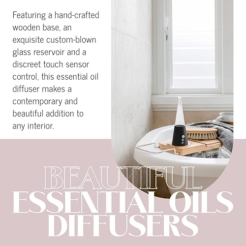 Miniatura 5 de Exquisito difusor de nebulización para aceite esencial puroaromaterapia, uso doméstico y profesional, sin calor, sin agua, sin plástico, color negro