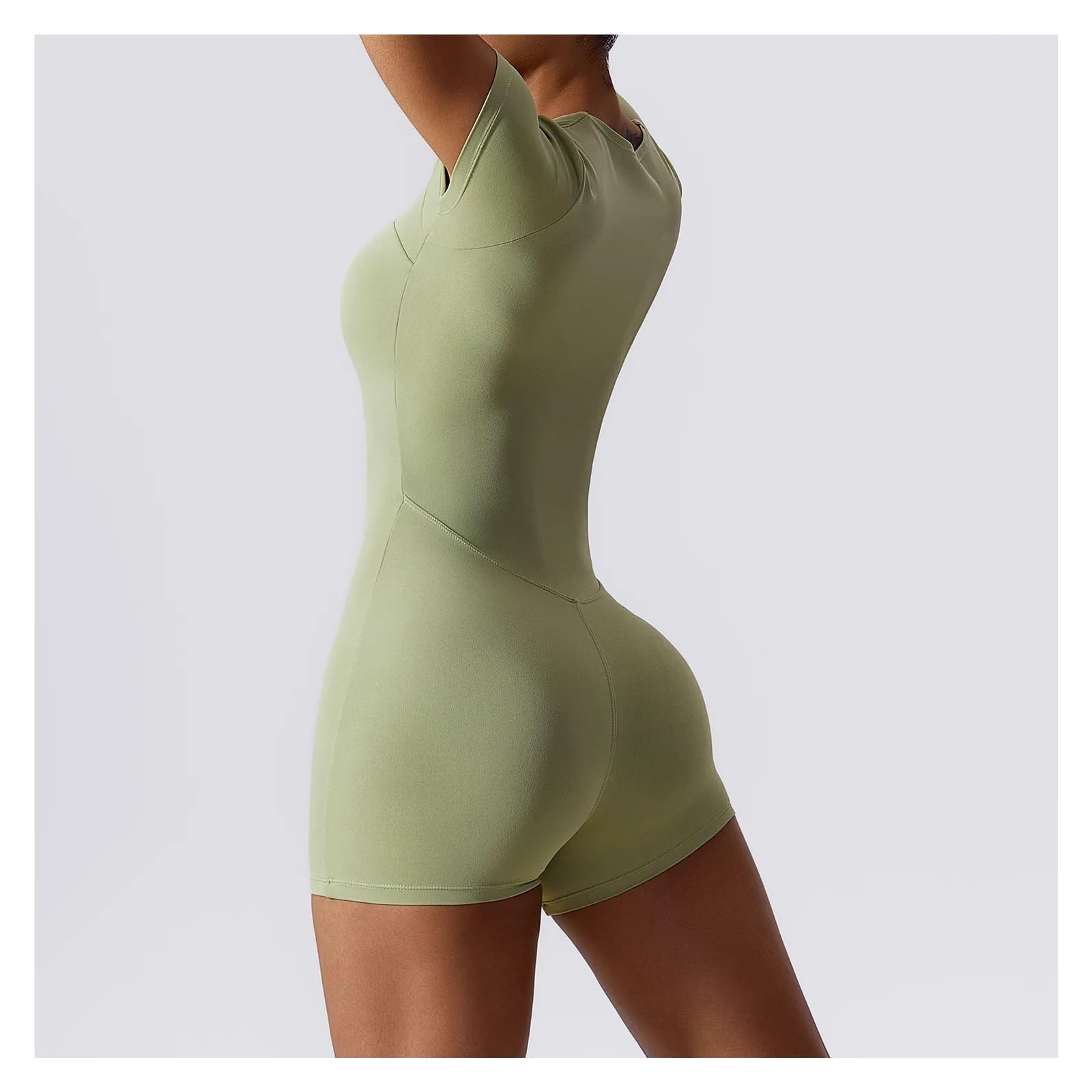 Conjunto de yoga for mujer, mono deportivo de una pieza, manga corta, ropa de gimnasio, push up, entrenamiento, fitness, mono de yoga
