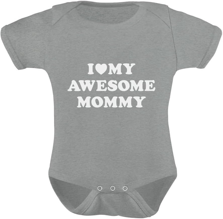 Tstars I Love My Awesome Mommy Cutest Gift for Mother's Day Baby Bodysuit