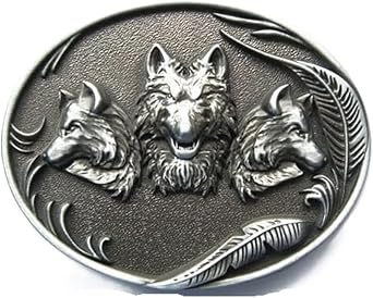 SXS Wolves Wolf Animal Western Metal Belt Buckle
