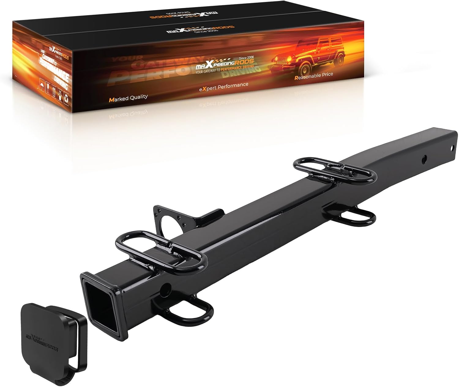 maXpeedingrods 2.5" to 2" Trailer Hitch Extender Adapter for Towing RV, Campers, Cargo Trailers, 4500 LBS