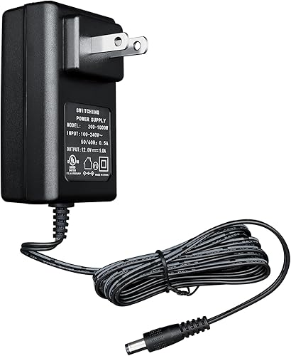 Adaptador de fuente de alimentación regulada de 12 V 1 A1000 mA, 100-240 V 5060 Hz CA a CC 12 W para tiras de luces LED, enrutador, monitor, cámara