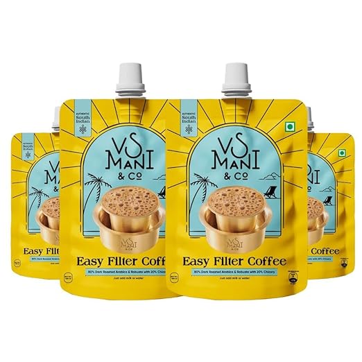 VS Mani & Co Filter Coffee Decoction Arabica Dark Roast, Strong and