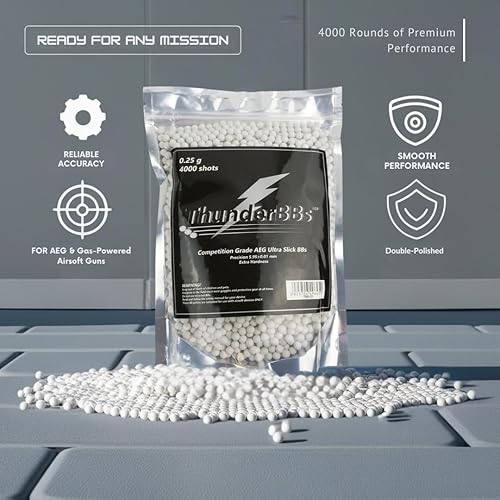 Miniatura 4 de TBB0.25 Airsoft BBS 0.25G, Grado de Competencia, Blanco o Blanco Cremoso, 4000 Balas/Bolsa