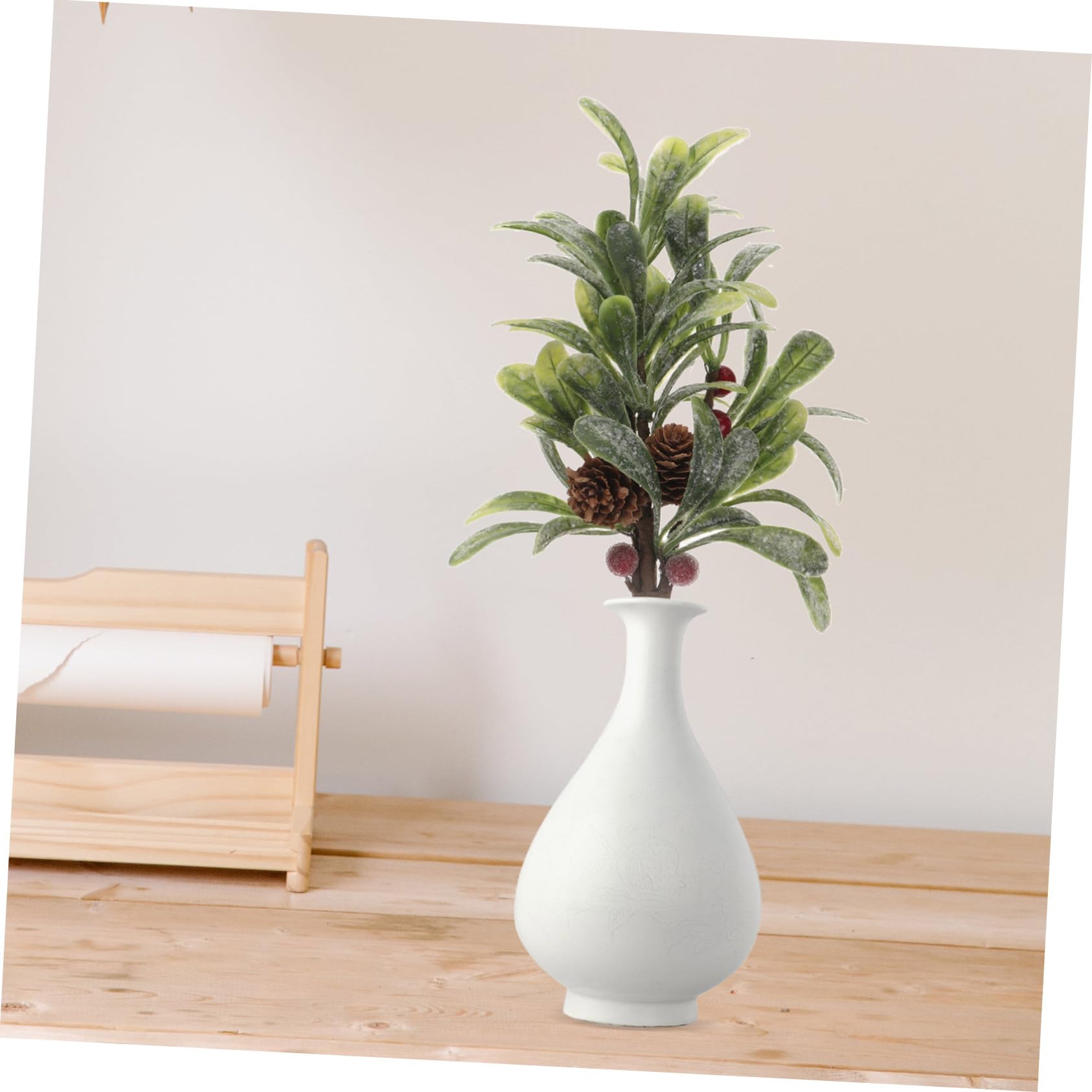 5stücke Künstlicher Weihnachtszweig Mit Roten Beeren Dekorative Xmas Vase Deko Für Festliche Anlässe Und Gemütliche Wohnatmosphäre Lange Künstliche Zweige Für Heim Und