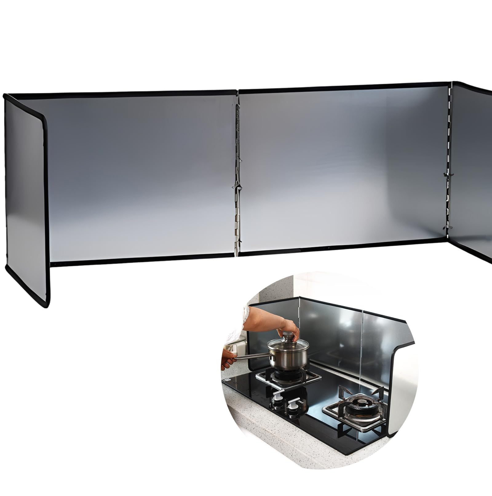 Protection anti-éclaboussures cuisinière et écran de cuisson pliable anti-projection
