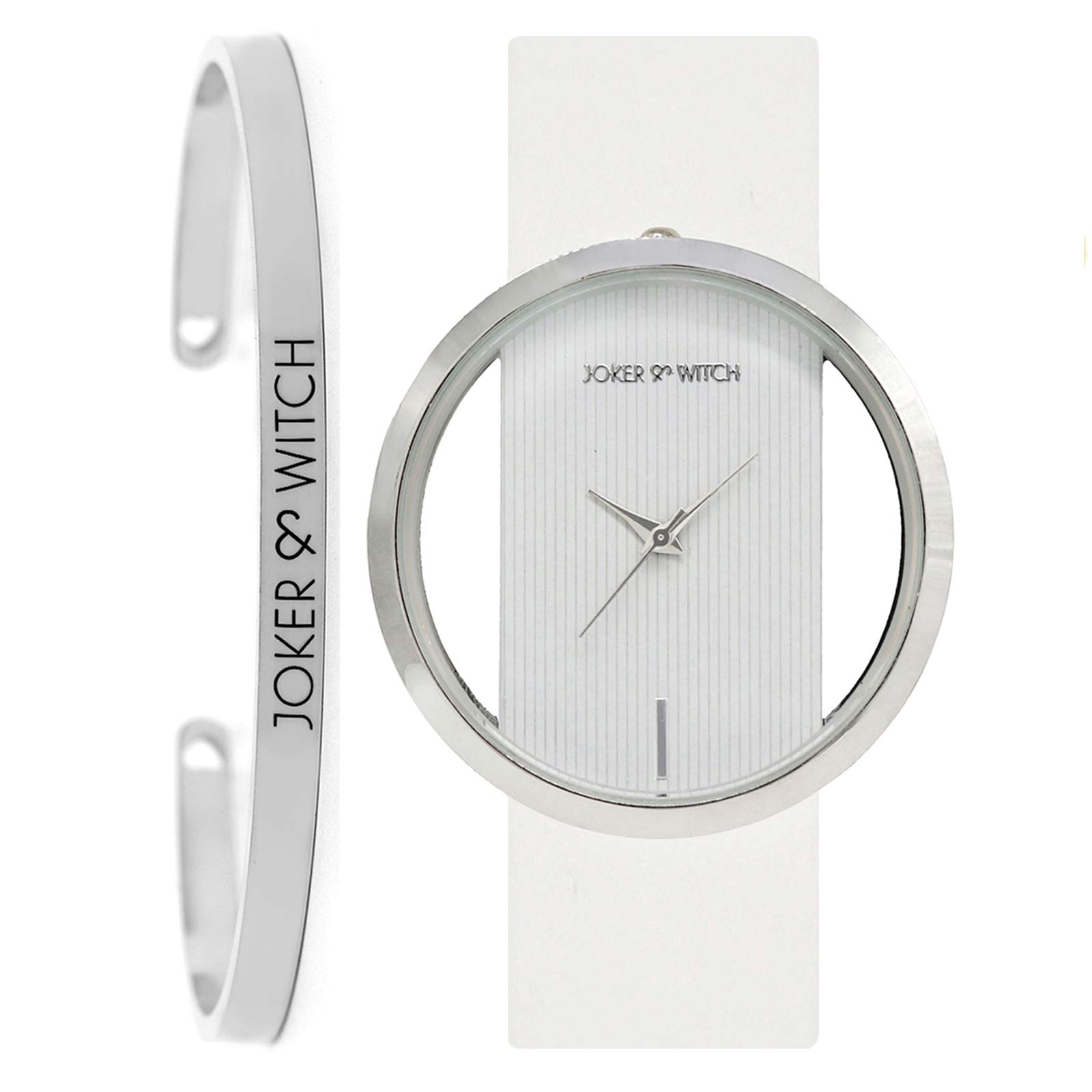 Joker & Witch Synthetic Coeur White And Silver Analog Watch Bracelet Set For Women, Band_Black (B08GCTVL1N) Amazon Price History, Amazon Price Tracker