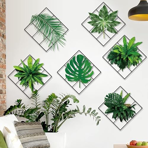 JMbeauuuty Stickers muraux pour plante pour salon,chambre à coucher,cuisine,chambre d'enfants, décoration murale végétale verte,Autocollants muraux feuilles natureles,Grands autocollants muraux Cover