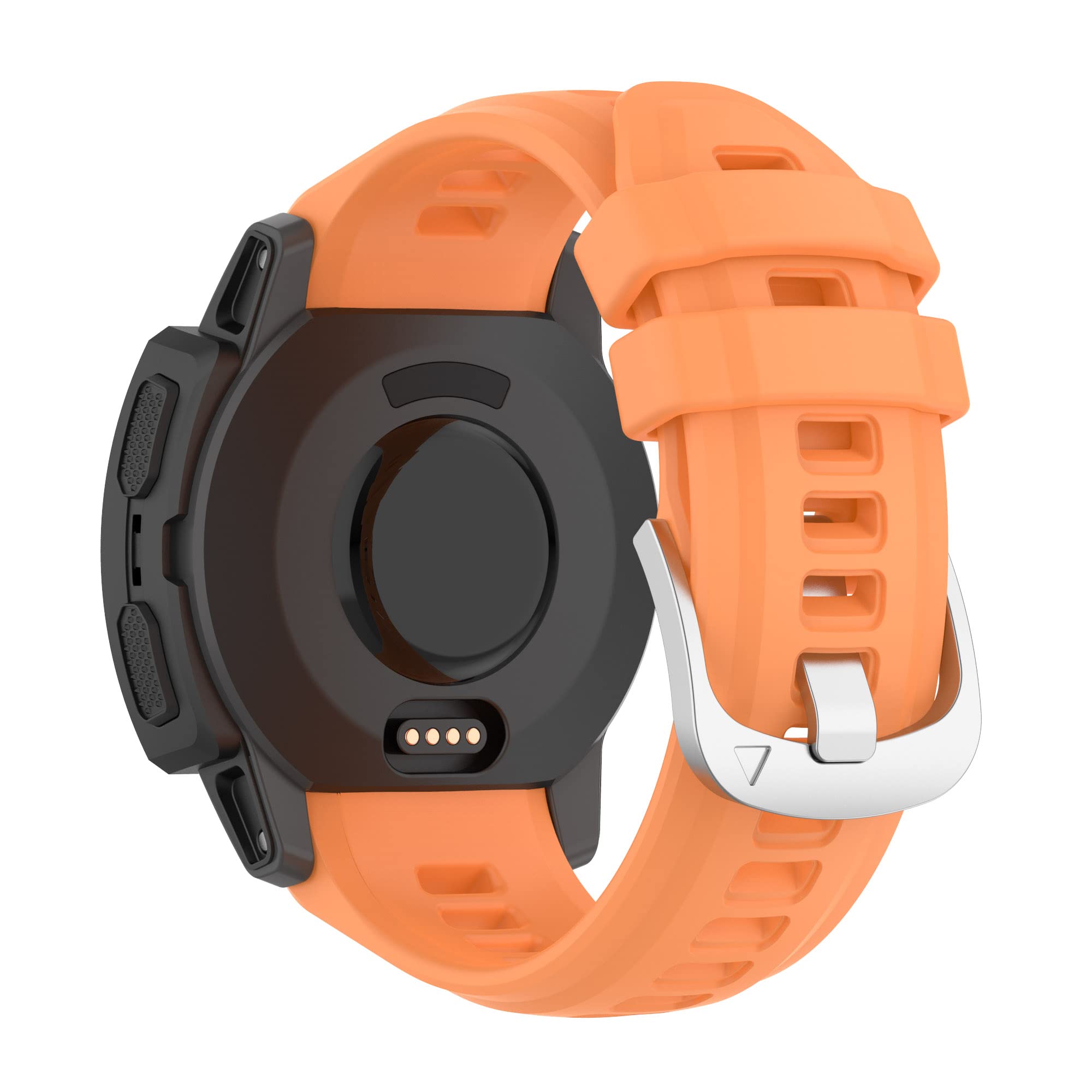 REYDA Silicone Strap Compatible for Garmin Instinct 2S, 20mm Watch Strap Soft Comfortable Breathable Silicone Bracelet Metal Buckle Sport Wristband Replacement Strap for Garmin Instinct 2S Smart Watch
