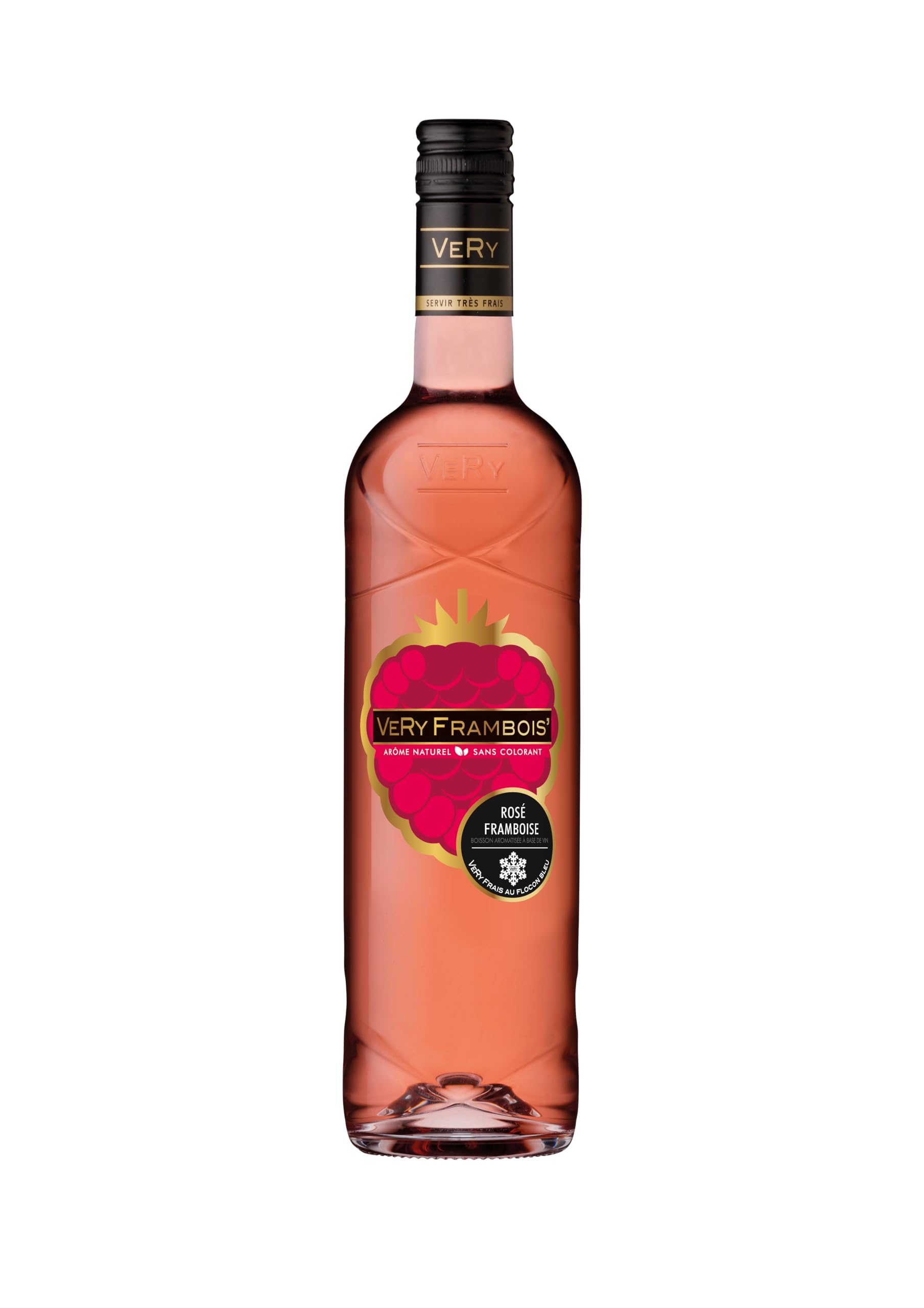 Very Frambois' - Vin rosé à la Framboise - Boisson aromatisée à Base de vin - Lot de 6 bouteilles x 75 cl