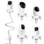 Flexible Baby Monitor Stand Mount Holder Compatible with eufy Security E30 / E220 / C220 / E21/ E110 / C2110 / T8417/ T8354/ T8300 Cameras Adjustable Baby Cameras Stand Clip Clamp Mount