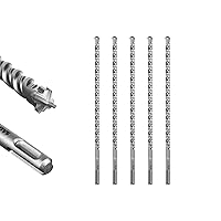 Vista 24 de SALI 10 brocas de martillo giratorio SDS Plus de 1/2 x 6 pulgadas, kit de broca para hormigón, material de carburo de doble rosca de tipo cruzado