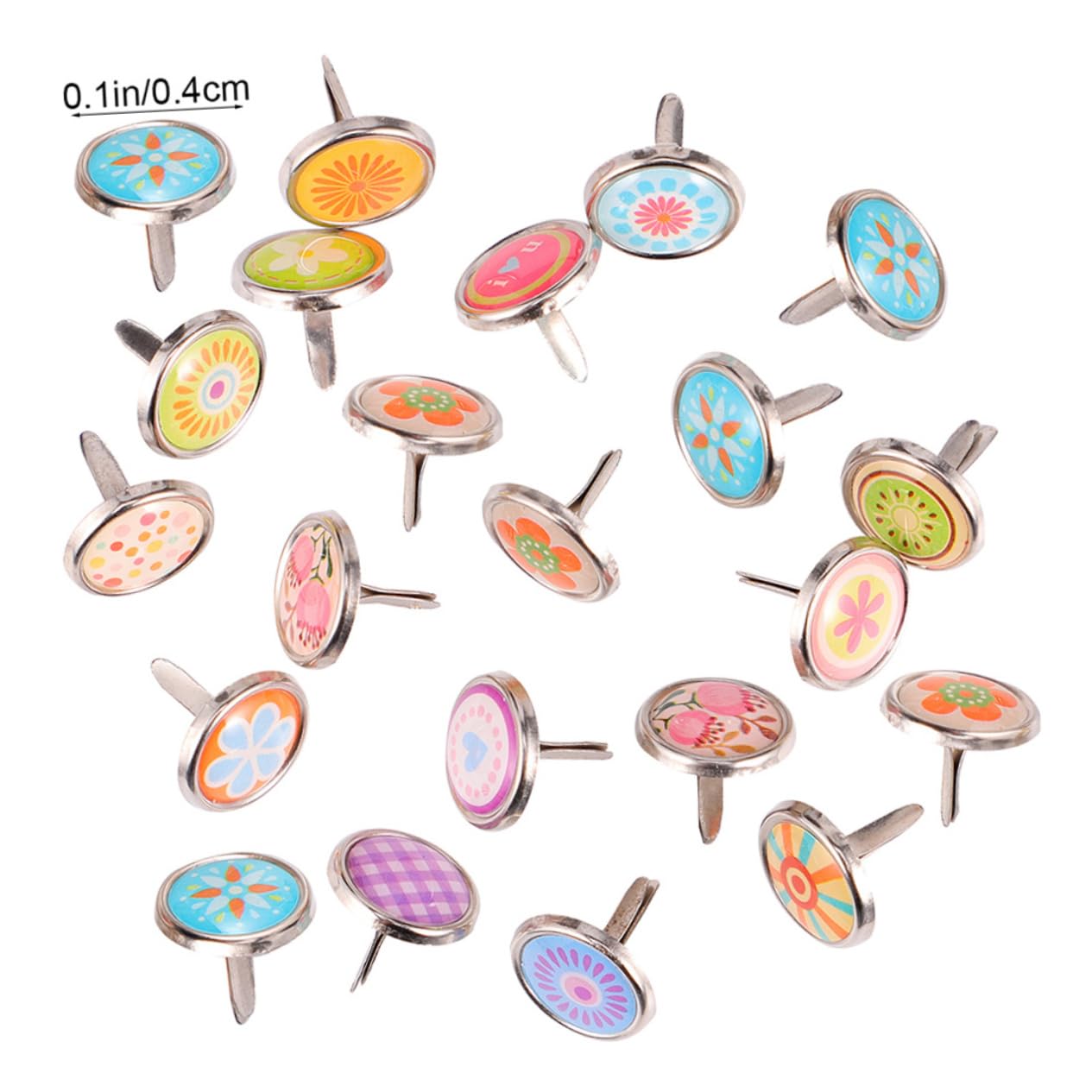 Beatifufu Metal Brads for Fasteners for Crafts Rounded Corner Design for Art Projects and Handmade Activities