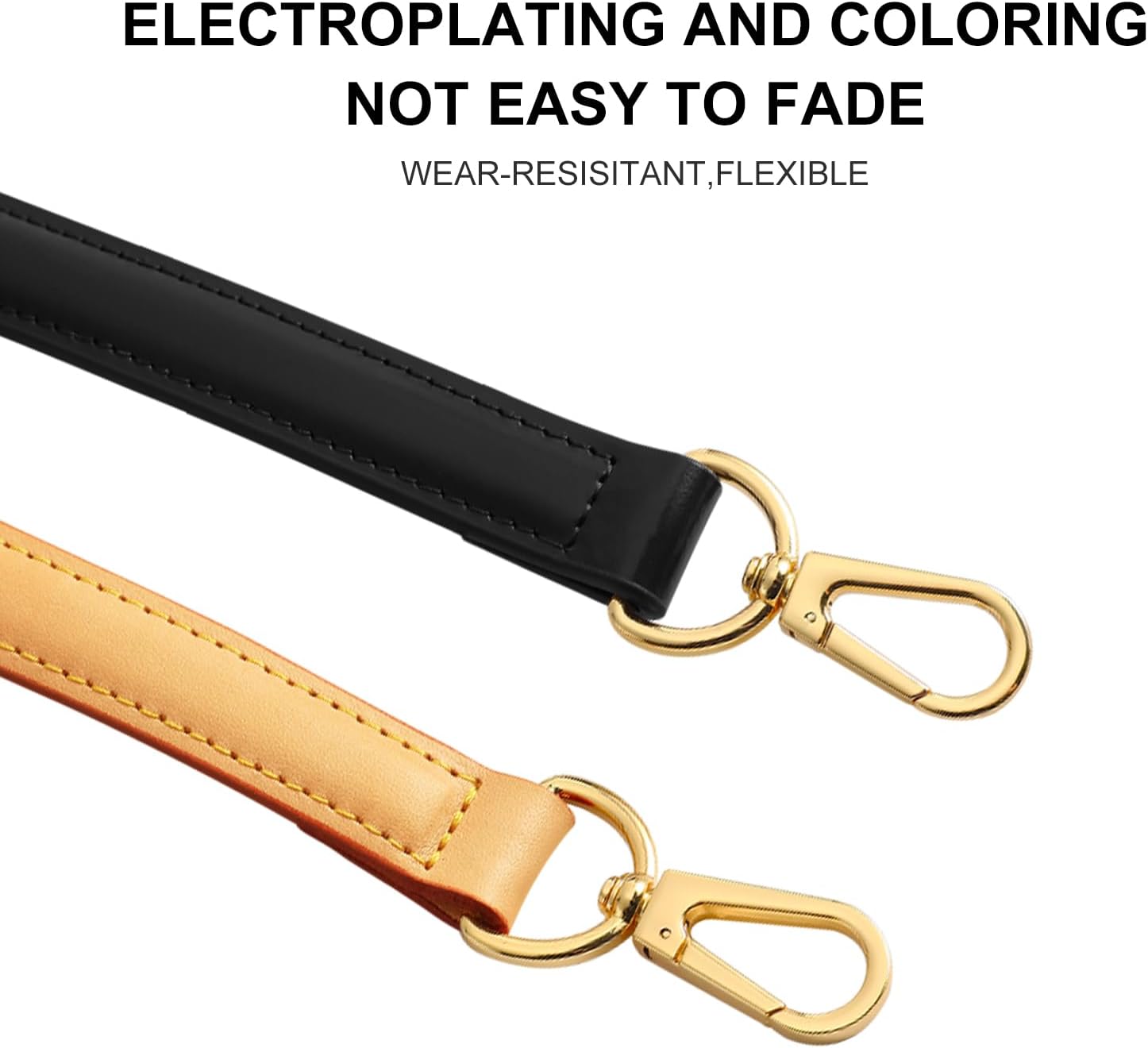 jiesinlov Genuine Vachetta Leather Replacement Straps Purse Shoulder short Strap conversion kit for Graceful tote soft speedy Alma And Dauphine Bags Brown (W0.7in,L25.6in-Beeswax) - Image 5