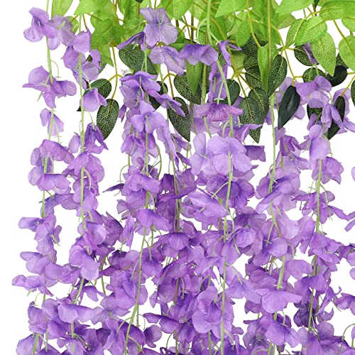 CEWOR Artificial Flowers Wisteria Vine