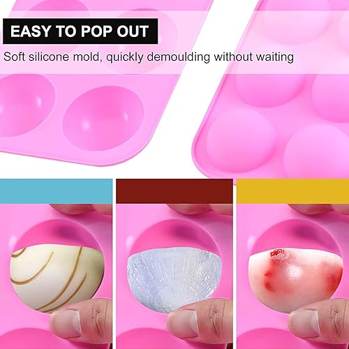 Miniatura 3 de Molde de silicona para bomba de chocolate caliente y bomba de cacao, paquete de 3 moldes para hornear de 6 cavidades para hacer chocolate, cupcake