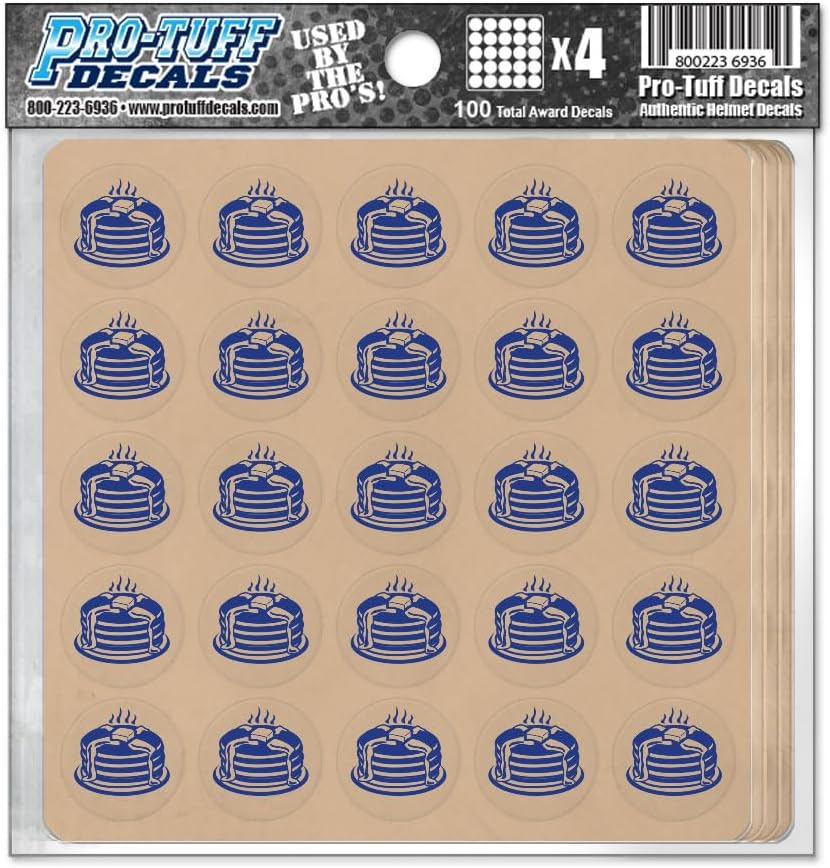 Calcomanías de premio de panqueques, 100 calcomanías de recompensa de fútbol para cascos en el color de tu equipo