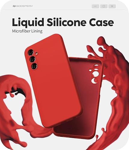 Miniatura 2 de GOOSPERY Funda de silicona líquida diseñada para Galaxy A24, suave al tacto, protección de cuerpo completo, a prueba de golpes, con forro de