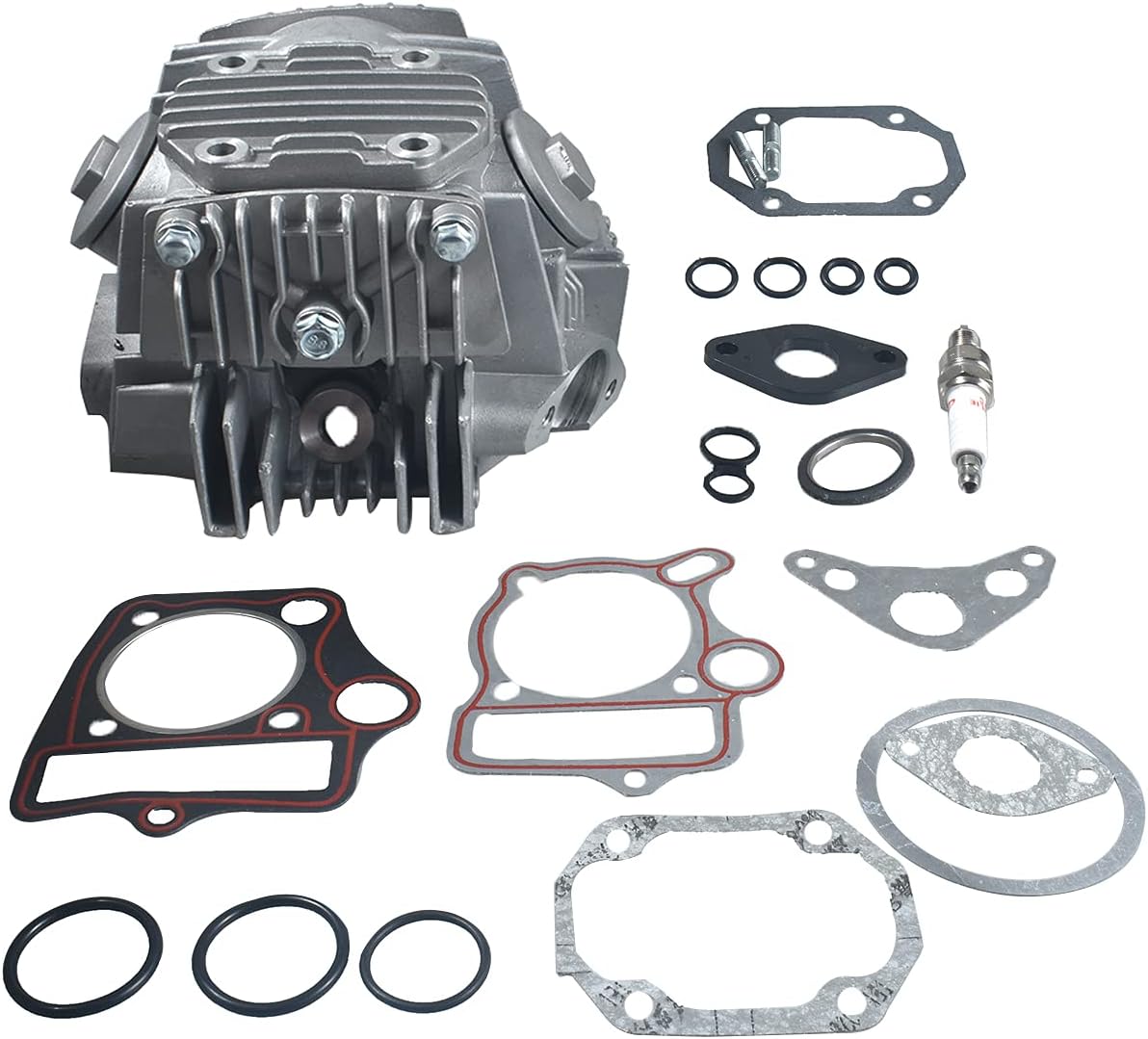 Wenyu 52.4mm Complete Cylinder Head 66mm Valves Replacement for 4 Stroke Chinese TaoTao Coolster 110cc Engine ATV Go Kart Dirt Bike