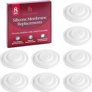 [8 Pack] Nurse & Nourish Membrane for Spectra Backflow Protector Replacement - Nurse & Nourish Breast Pump Inserts for Spectra Replacement Pump Parts S1, S2, 9+ & for Maymom Converter & for Ameda MYA