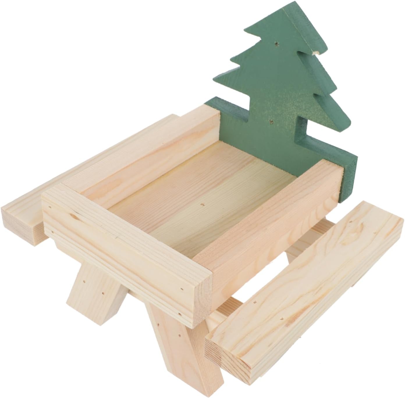 Abaodam 1Pc Squirrel Feeder Table Squirrel Feeding Rack with Acorn Loader for Outdoor Use for Attracting Squirrels with Corn and Natural Wood Design
