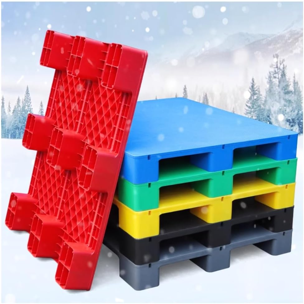 Heavy Duty Plastic Pallets For Storing Goods,Pallet Racking,Waterproof And Moisture-proof,For Warehouses, Industry,Furniture Packaging,Transport Logistics(Red,15.7x11.8x4.7in)