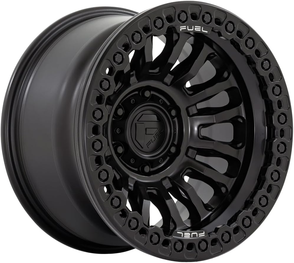 FUEL OFF-ROAD FC857 RINCON 20X10 6X135 4.79-18mm MATTE BLACK WITH GLOSS BLACK LIP - FC857MB20106318N
