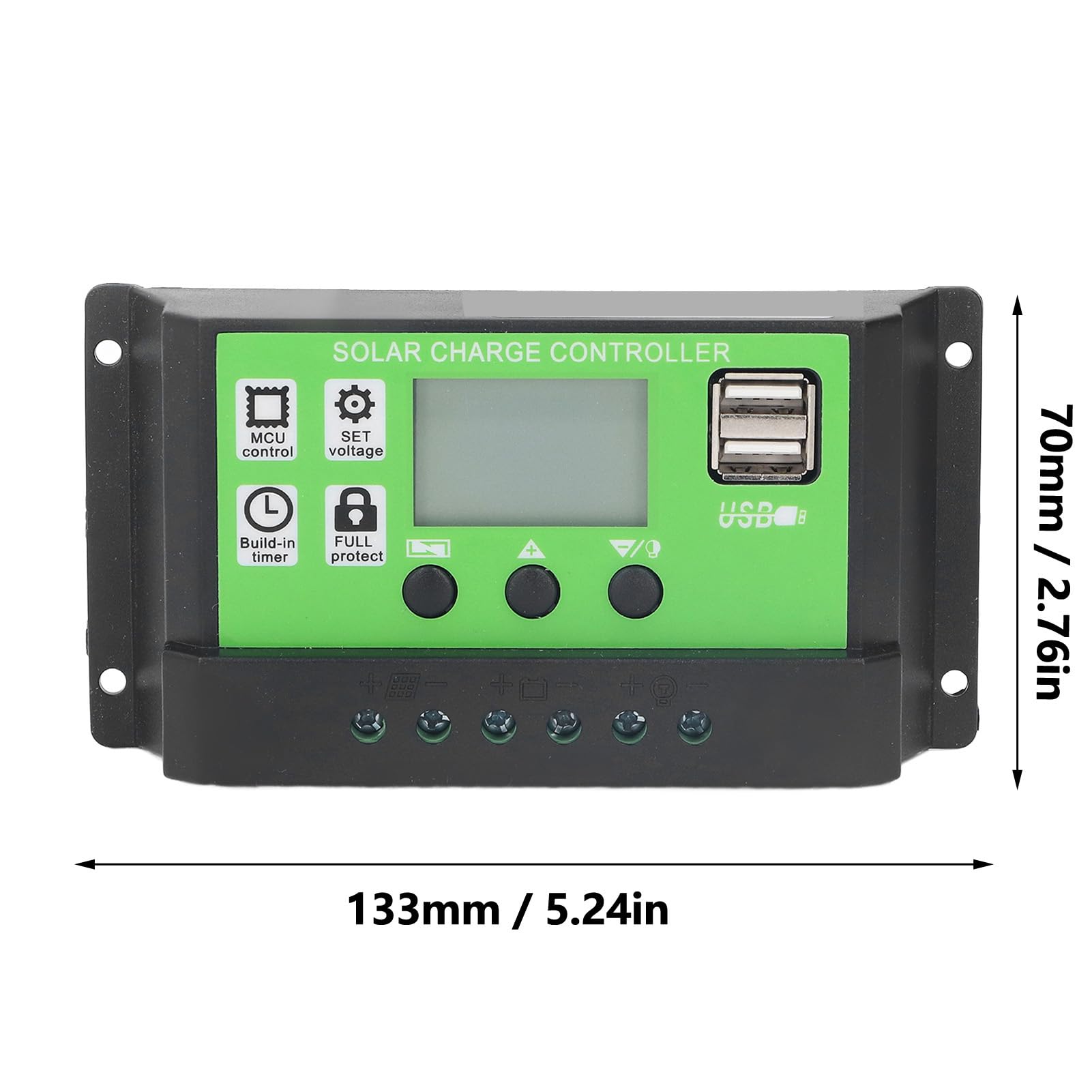 Régulateur Solaire MPPT 100A - 12V/24V/36V/48V Auto - Écran LCD, 7 Modes, Double USB - Pour Panneaux Jusqu'à 4800W - 11