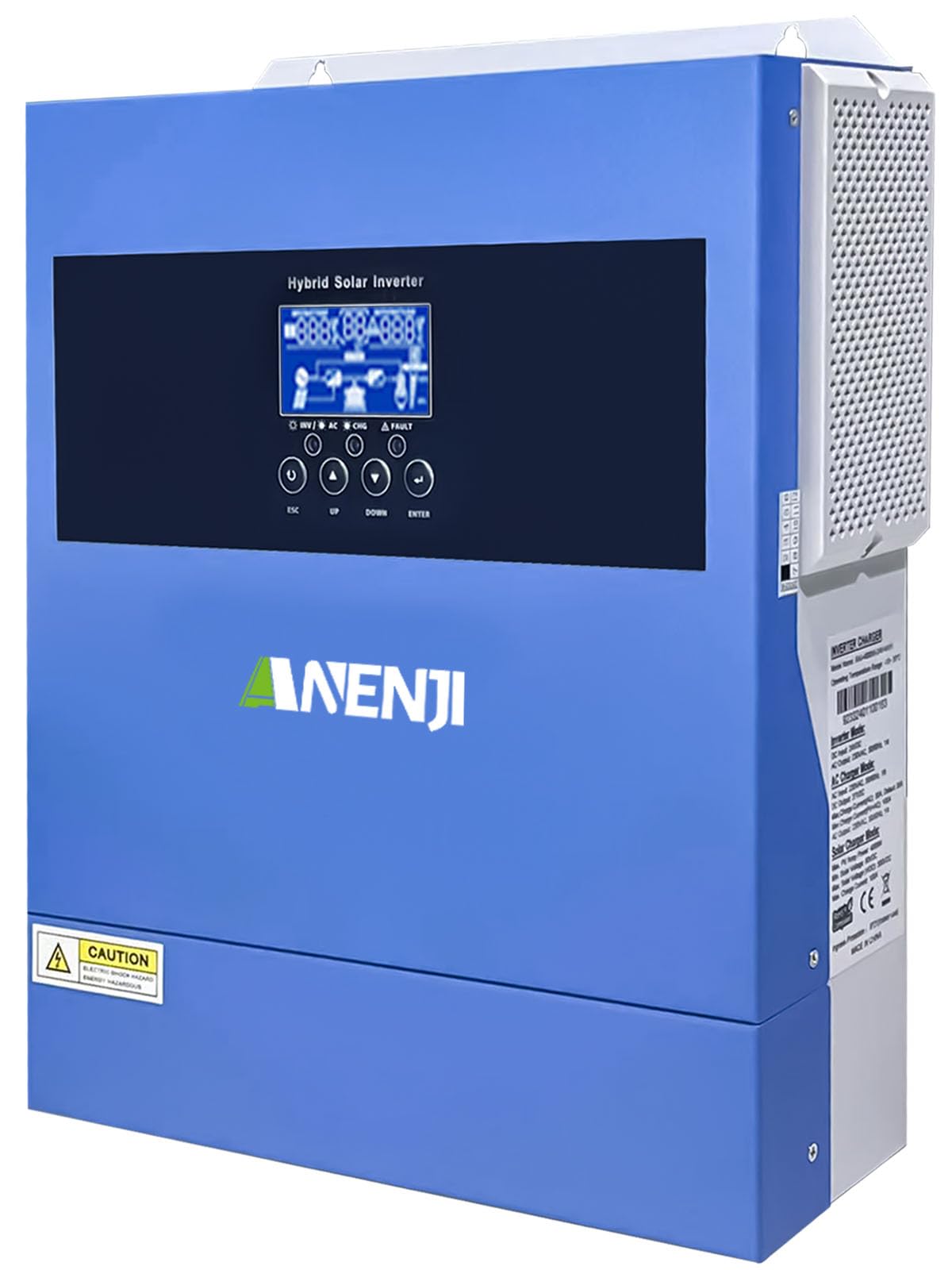 4200W Solar Hybrid Wechselrichter 24V netzunabhängiger Reiner Sinus-Wechselrichter DC auf 220V/230V AC mit 100A MPPT Solarregler Max. PV-Eingang 500V,Arbeit mit 24V Lithium Batterien