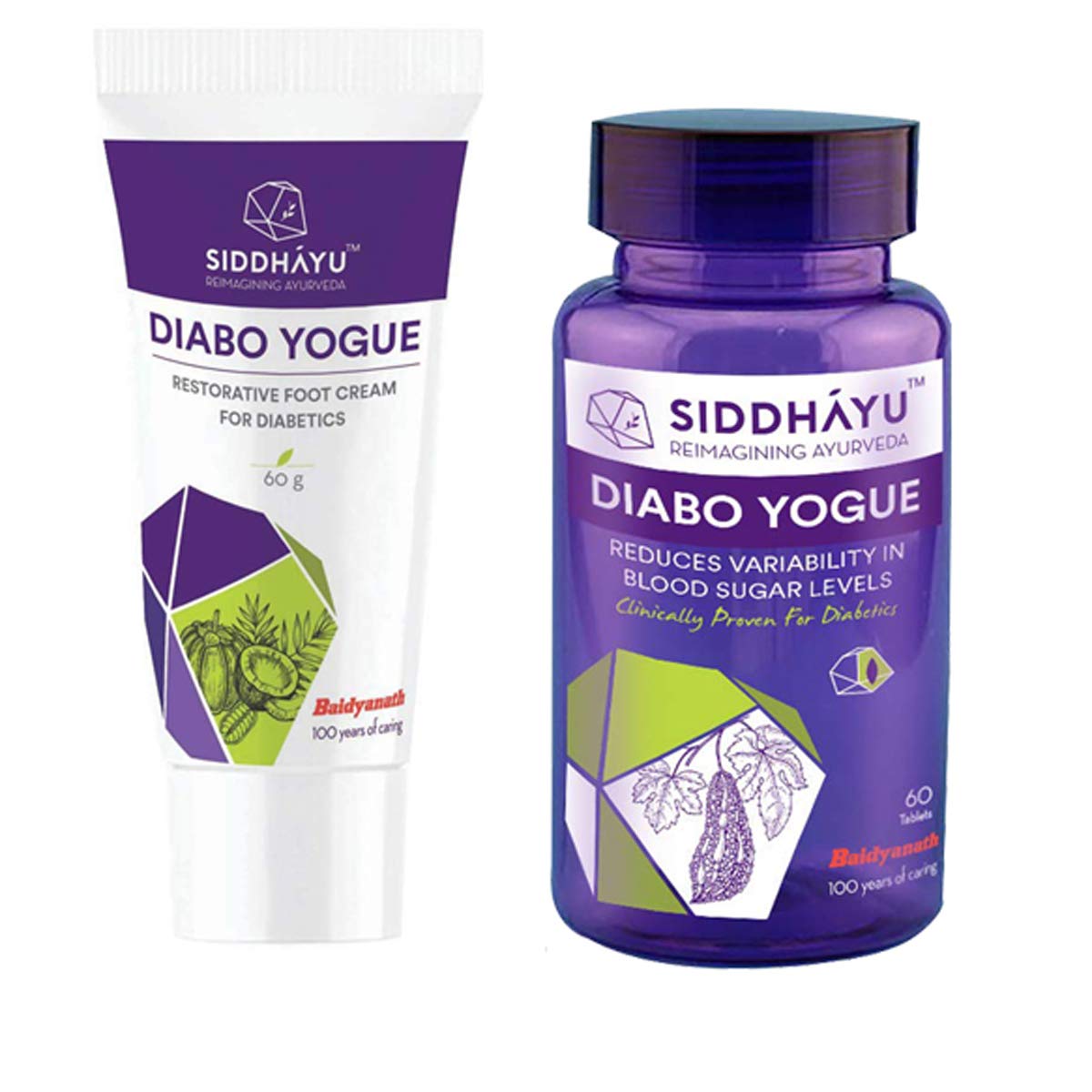 Siddhayu Diabo Yogue Foot Care Cream for Diabetics 60gmX1 With Diabo Yogue 60 TabletsX1 - Diabetics Combo Pack (B08V4Z3H73) Amazon Price History, Amazon Price Tracker