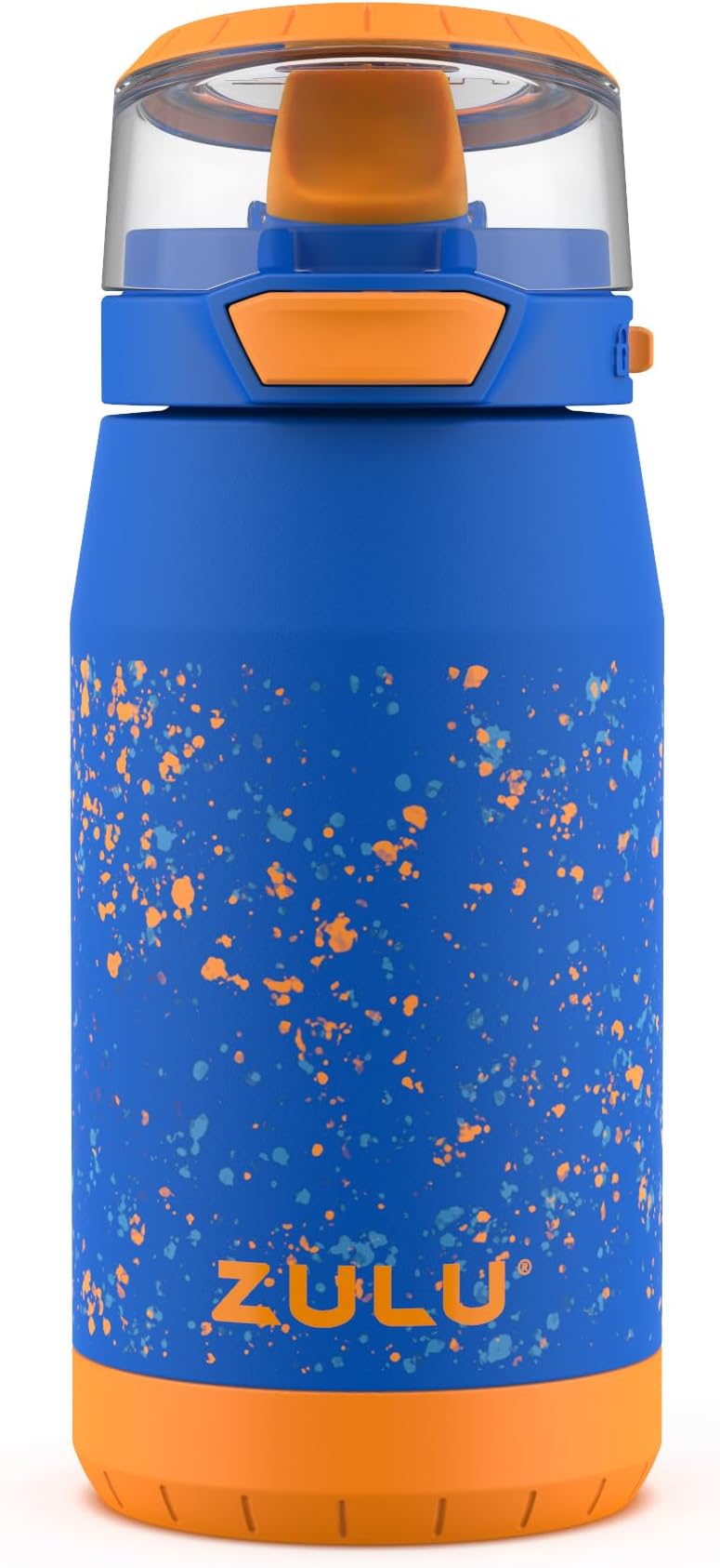 Kids Flex 12oz Stainless Steel Insulated Water Bottle, Toddler Cup with Silicone Spout, Leak-Proof Locking Flip Lid and Carry Loop for School Backpack, Lunchbox, and Outdoor Sports, Blue