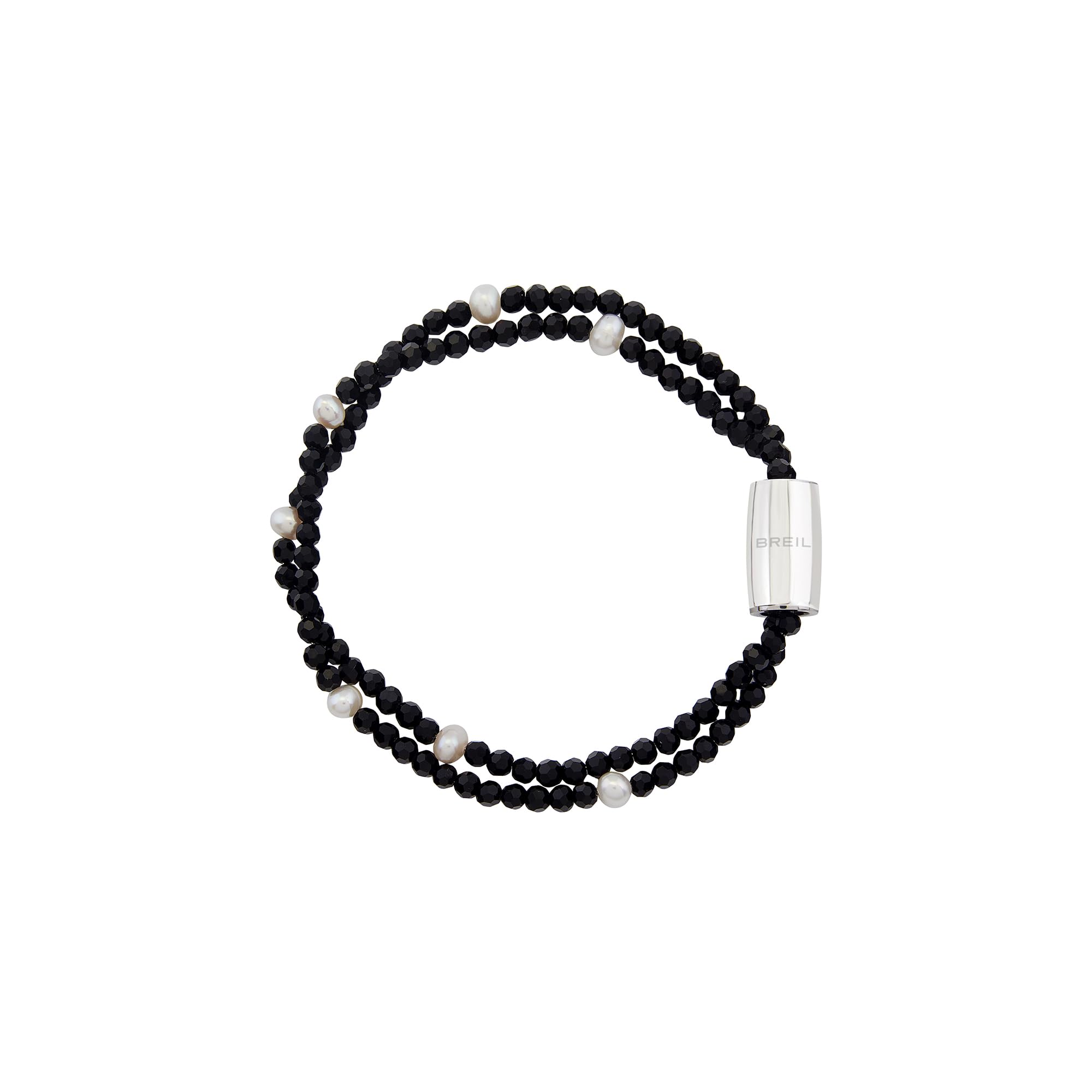 Breil, Collezione Magnetica System, Bracciale Donna a Due Catene con Pietre Naturali, Chiusura con Magnete, Compatibile con Tutti gli Elementi Magnetica System, Idea Regalo Donna