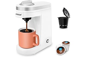 CHULUX Mini Travel K-Cup Coffee Maker for On-the-Go Coffee Enjoyment