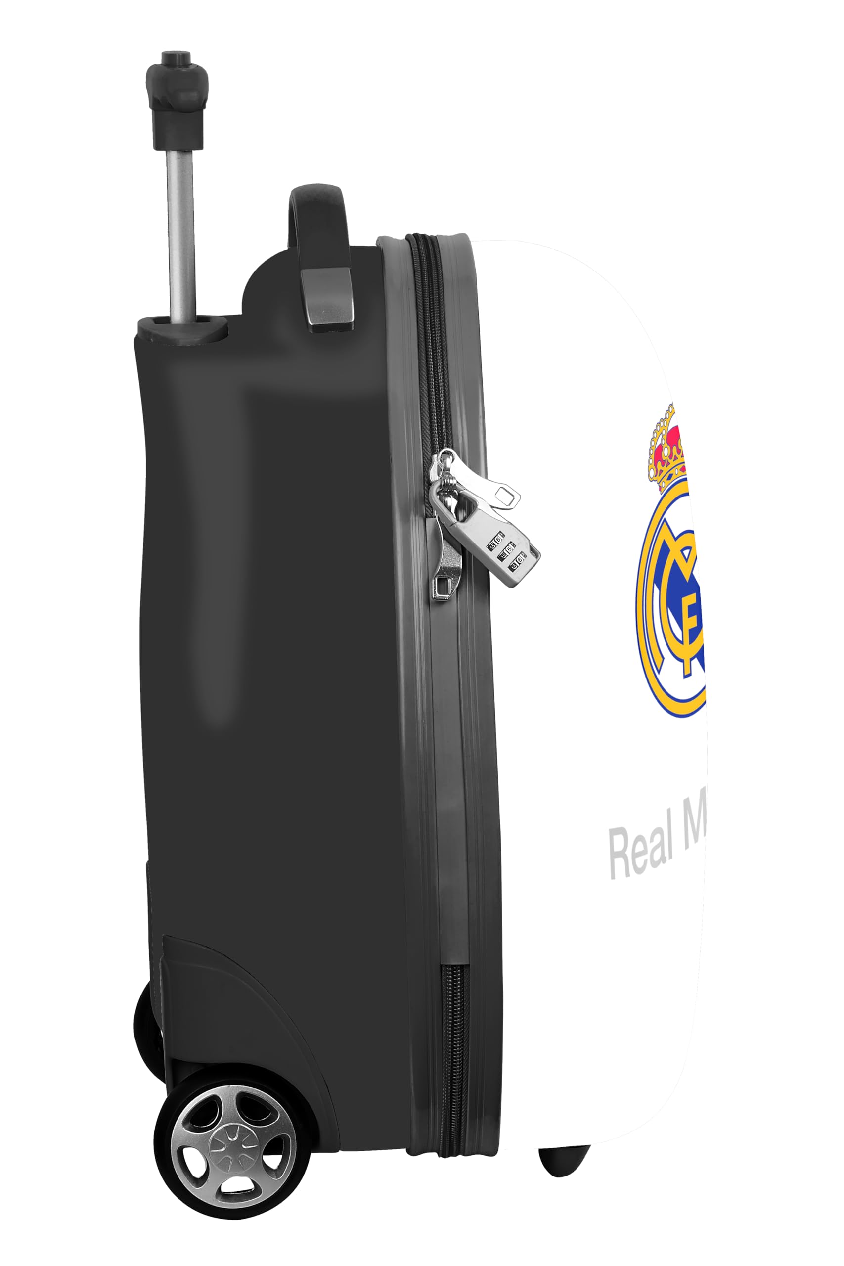 Real Madrid EQUIPACIÓN 25/26 - Trolley de Cabina 16 Pulgadas, Maleta con Ruedas, Candado de Seguridad, Maleta Ligera, 28x23x43 cm