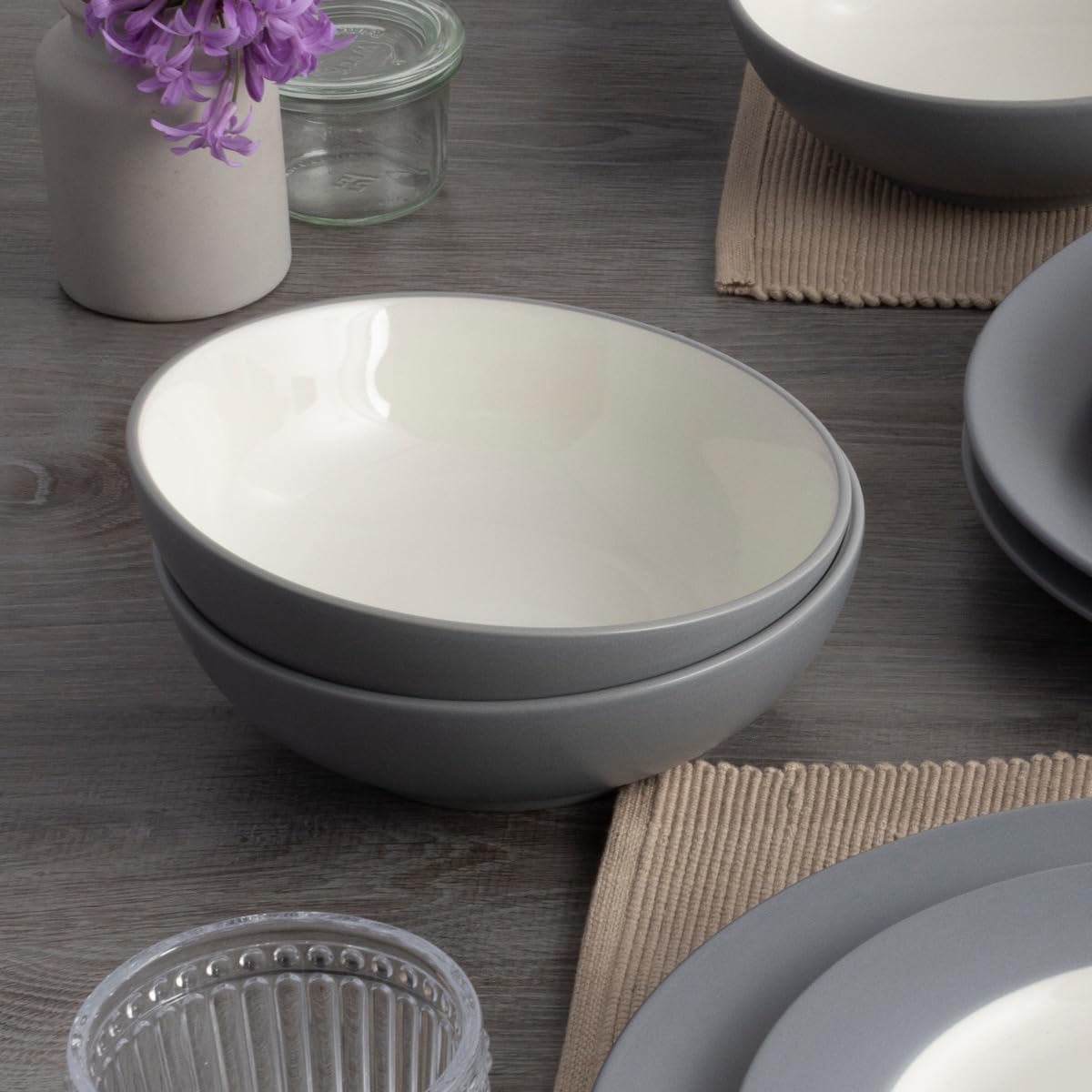 Noritake Colorwave Slate Set of 4 Coupe Cereal Bowls, 7", 27 oz.