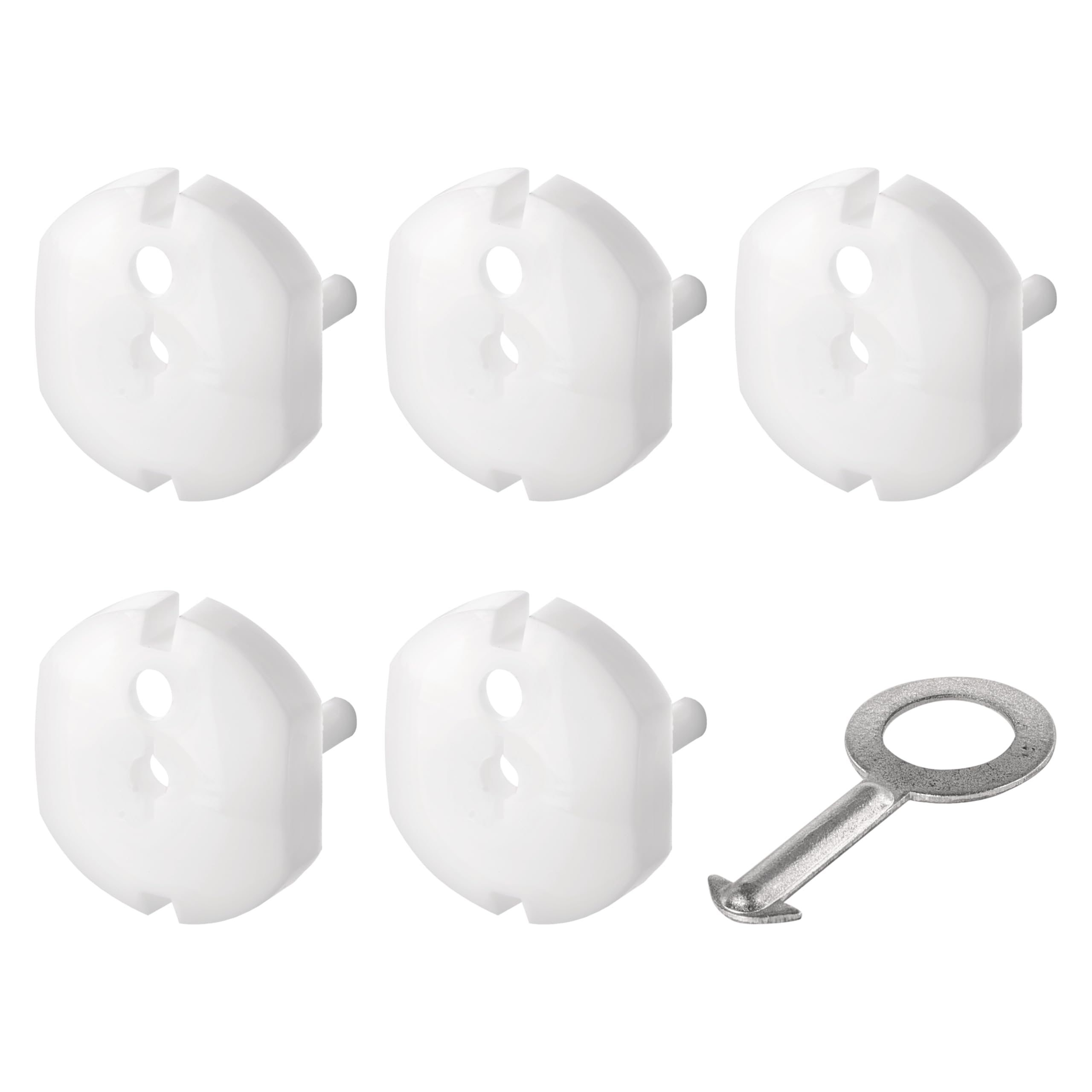 EMOS - Steckdosensicherung 5 Stk. mit Schlüssel - weißer Steckdosenschutz - verhindert Unfälle & Stromschläge - Schutz für Babys & Kinder