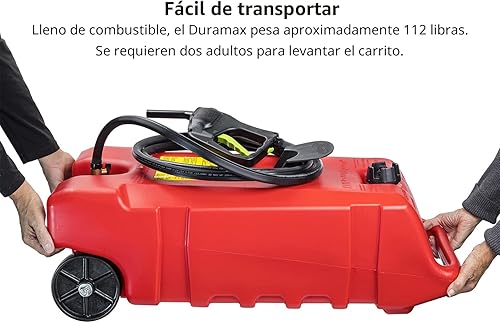 Miniatura 4 de Scepter Duramax Flo 'N Go Carrito de Gas de 14 Galones, Tanque de Combustible Portátil de 53 Litros y Bomba de Transferencia de Combustible
