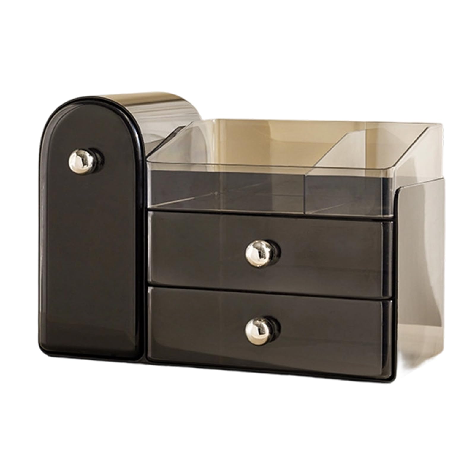 Ekoama Makeup Organizers for Vanity with Brush Holder,Cosmetic Makeup Storage Organizers,Countertop Make up Skincare Organizers