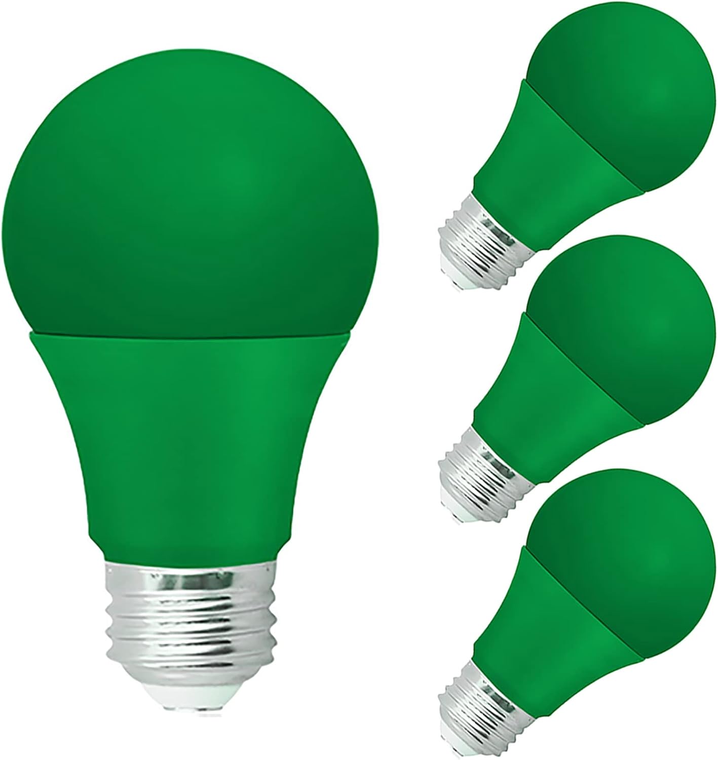 BesYouSel A19 Green LED Light Bulb E26 9W Black Light Bulb 60W Halogen