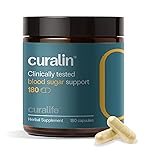 Curalin Blood Sugar Complex Supplement | 9 Natural Herbs, Cinnamon, Turmeric, Gymnema Sylvestre, Bitter Melon | Support Balanced Sugar, Metabolism & Energy, Curb Cravings | 180 Capsules