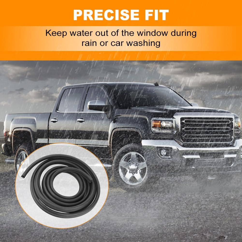 JDMON Front Door Weatherstrip Seal Passenger Driver Left or Right Side Compatible with Chevrolet Silverado GMC Sierra 2007 2008 2009 2010 2011 2012 2013 2014 Replacement for 22766400