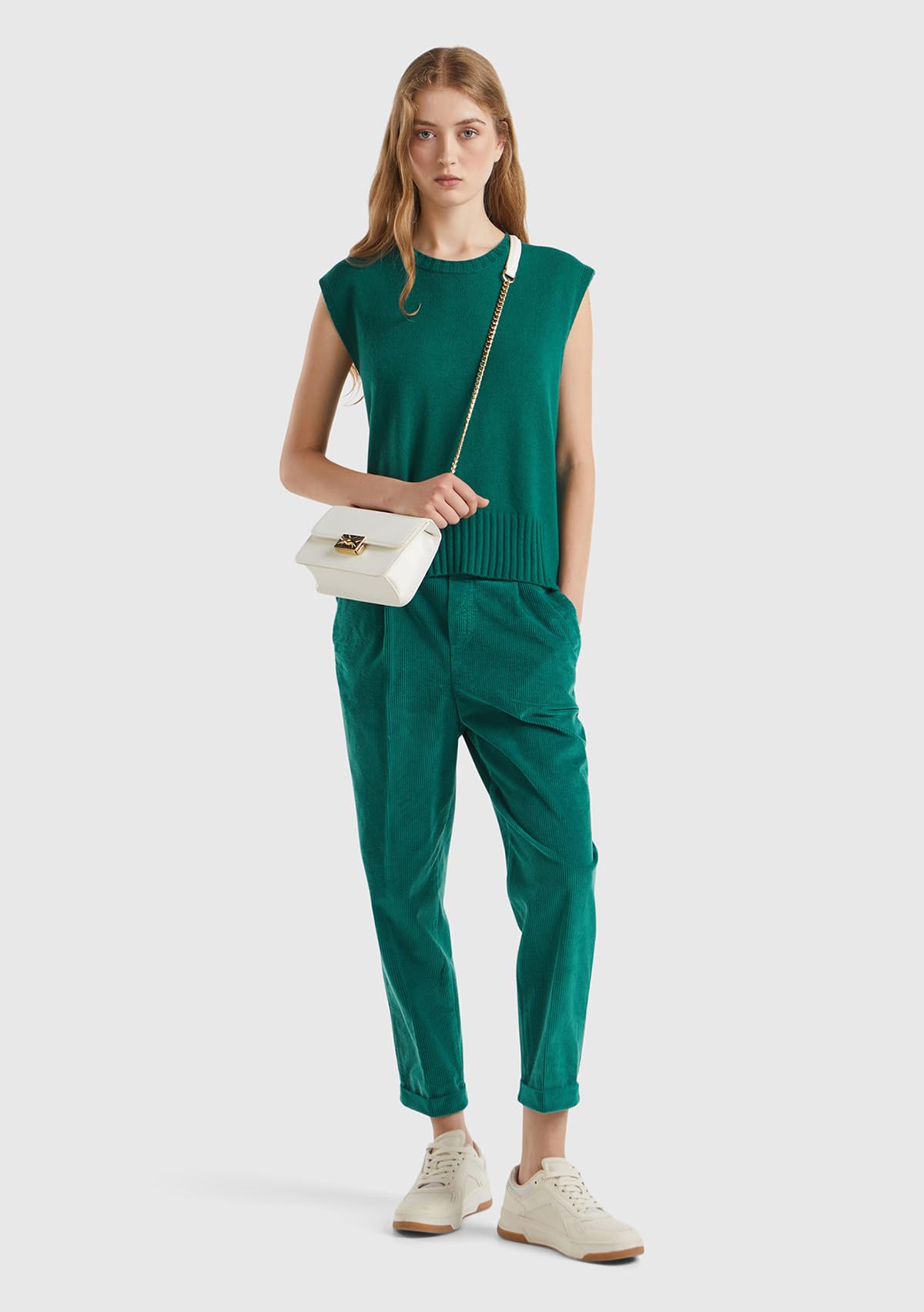 United Colors of Benetton Kamizelka damska, Zielony, M