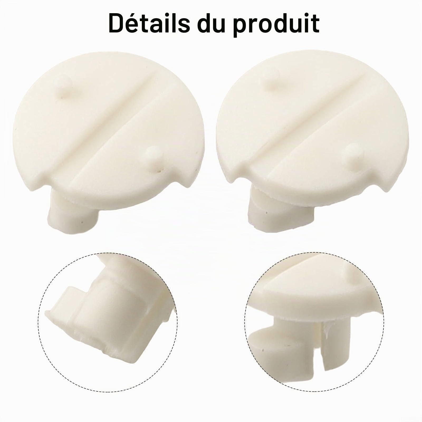 DS295176600 Lot de 2 clips de fermeture pour grille d'aération de réfrigérateur en ABS pour caravane et camping-car