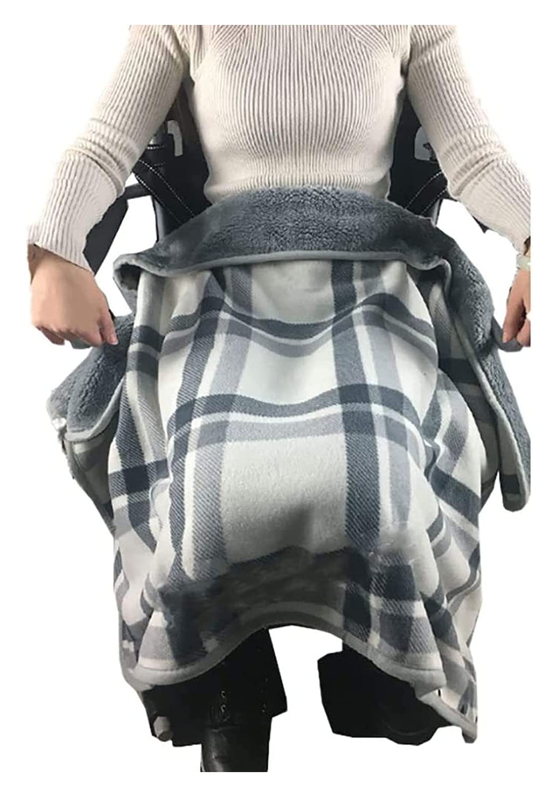 Funda para Silla de Ruedas con Forro Polar, cálida y acogedora, de Ajuste Universal, para sillas de Ruedas manuales y eléctricas