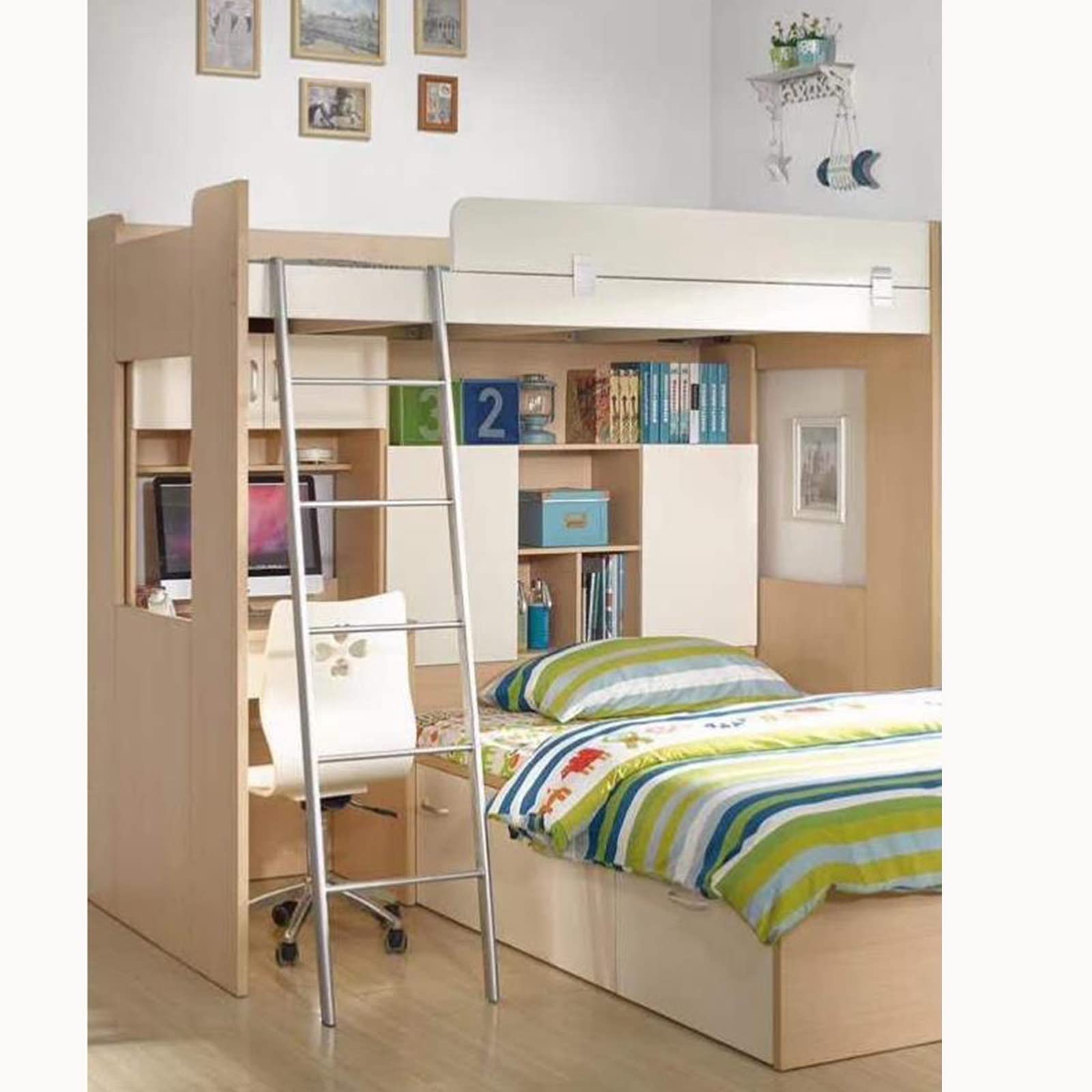 Échelle pour lit de camping-car et dortoir, accès facile au couchage haut